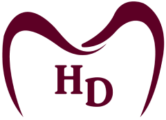 Hometown Dental Sedalia logo featuring stylized tooth outline with HD initials in maroon.