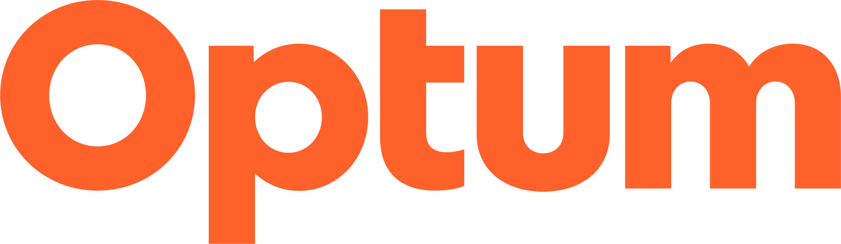 Optum logo in orange text on white background