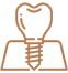 Brown outline illustration of skeletal chest and ribcage anatomy on dental website.